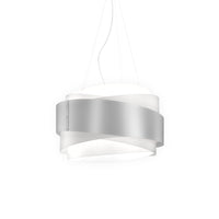 Lampadario Moderno Bea Polilux ® Argento E Metallo Cromo 3 Luci E27