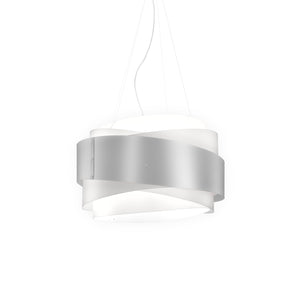 Lampadario Moderno Bea Polilux ® Argento E Metallo Cromo 3 Luci E27