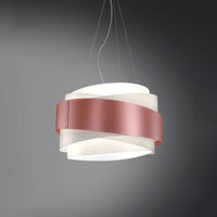 Lampadario Moderno Bea Polilux ® Pink Metal E Metallo Cromo 5 Luci E27