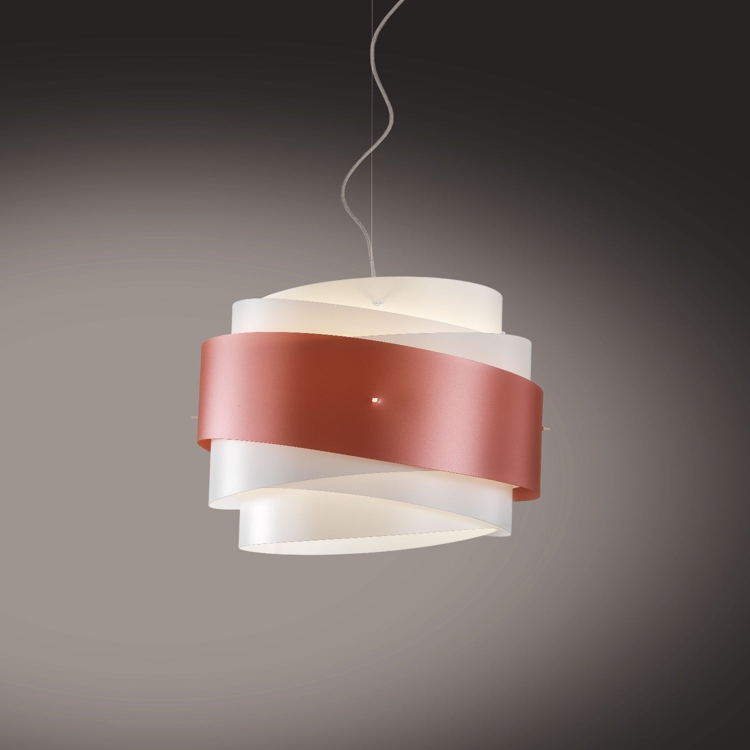 Sospensione Moderna Bea Polilux ® Rame E Metallo Cromo 1 Luce E27 D40Cm