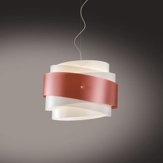 Sospensione Moderna Bea Polilux ® Rame E Metallo Cromo 1 Luce E27 D40Cm