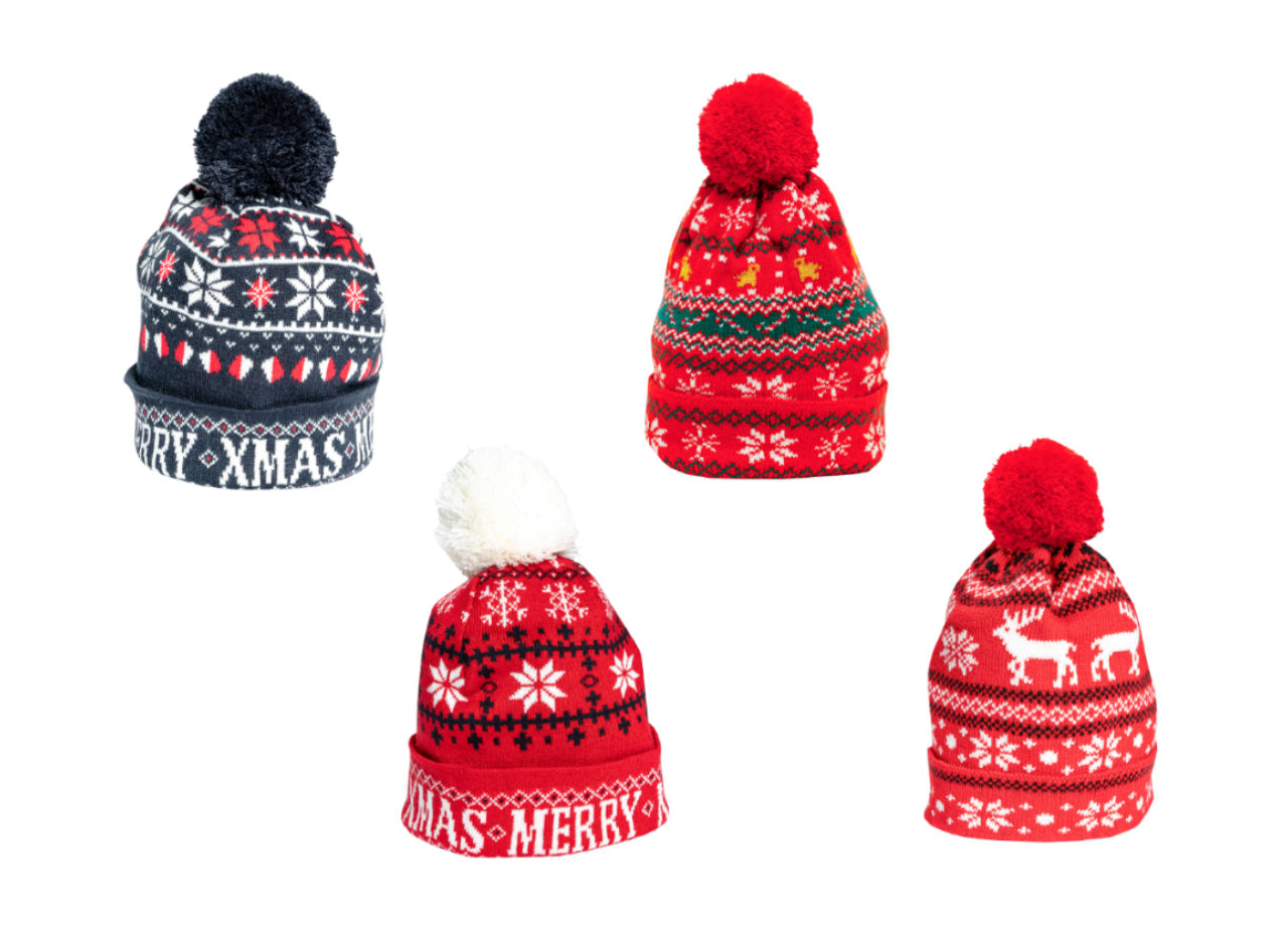 Berretta Invernale Natalizia Da Neve Cappello Natale A Maglia Modello Xmas