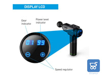 BETHOR Pistola Massaggiante Professionale Alleviamento Dolore Riabilitazione 6 Livelli di Velocità Schermo LCD 3300 RPM con 6 Testine e Borsa - EX DEMO