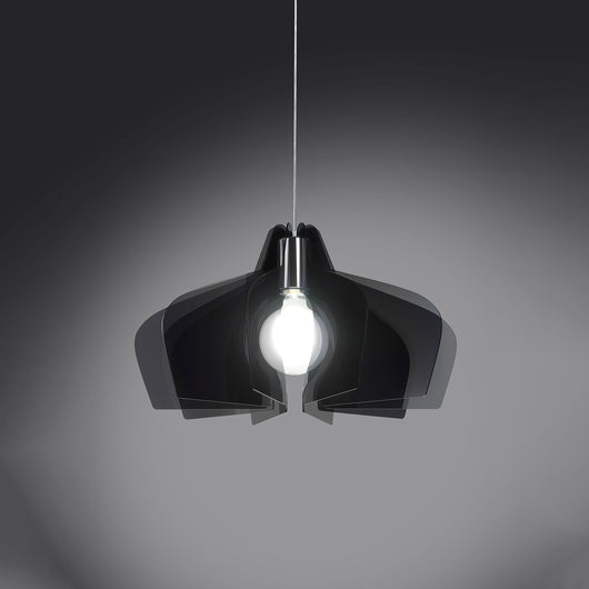 Sospensione Moderna Space Collection Polilux ® Fumè 1 Luce E27 D50Cm