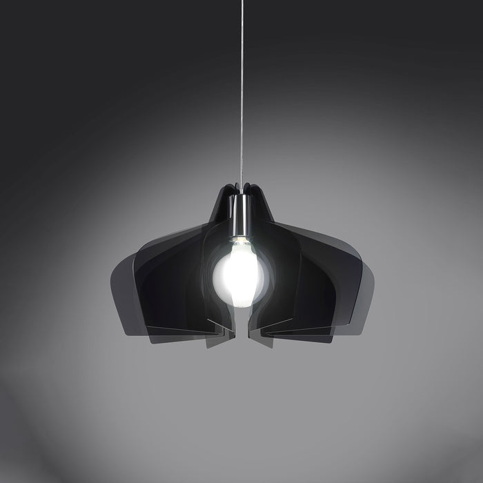 Sospensione Moderna Space Collection Polilux ® Fumè 1 Luce E27 D50Cm