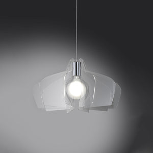 Sospensione Moderna Space Collection Polilux ® Trasparente Metallo Cromo E27