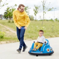 Autoscooter per Bambini, Rotazione a 360°, per 3-5 anni, con Telecomando, Musica, Blu