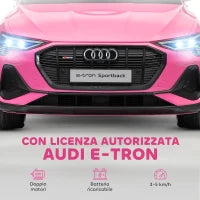 Macchina Elettrica per Bambini 12V con Telecomando, Velocità 3-8km/h, Luci e Musica, Età 3-5 Anni, Rosa