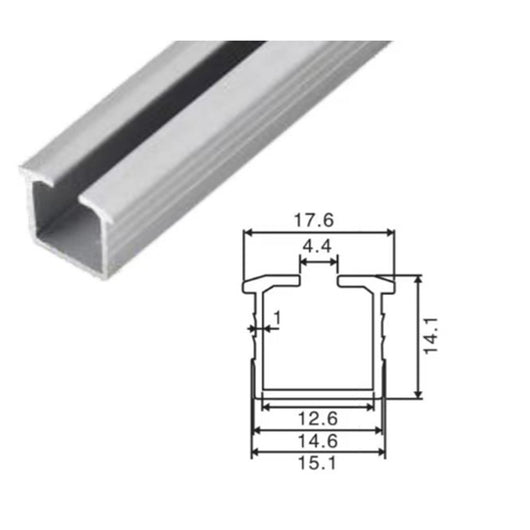 Binario Per Anta Finitura In Alluminio 2mt