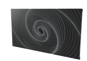 Radiatore elettrico fisso connesso WIFI con inerzia ceramica a secco 1500W ARIANE CONNECT orizzontale nero