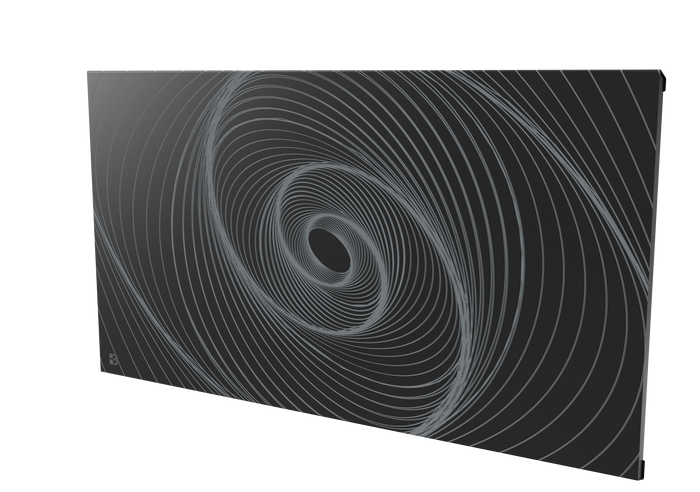 Radiatore elettrico fisso connesso WIFI con inerzia ceramica a secco 1500W ARIANE CONNECT orizzontale nero