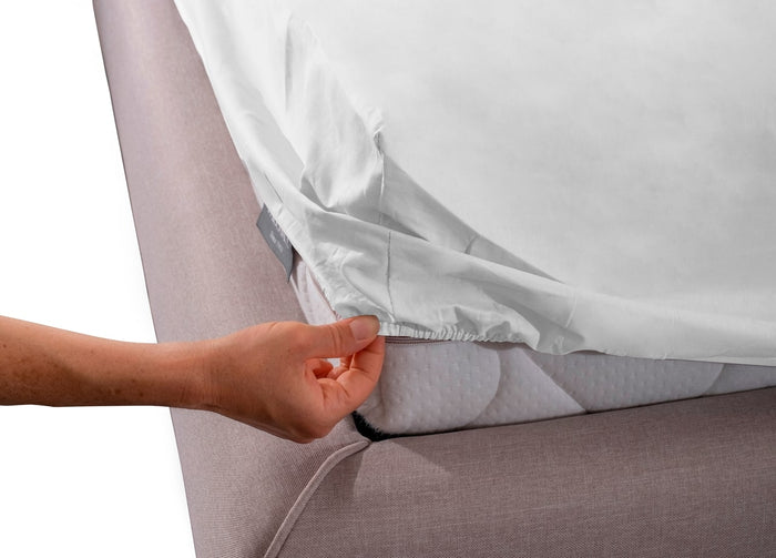 Completo Lenzuola In 100% Cotone In Tinta Unita Made In Italy - Francese - Bianco