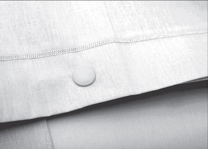 Completo Lenzuola In 100% Cotone In Tinta Unita Made In Italy - Francese - Bianco