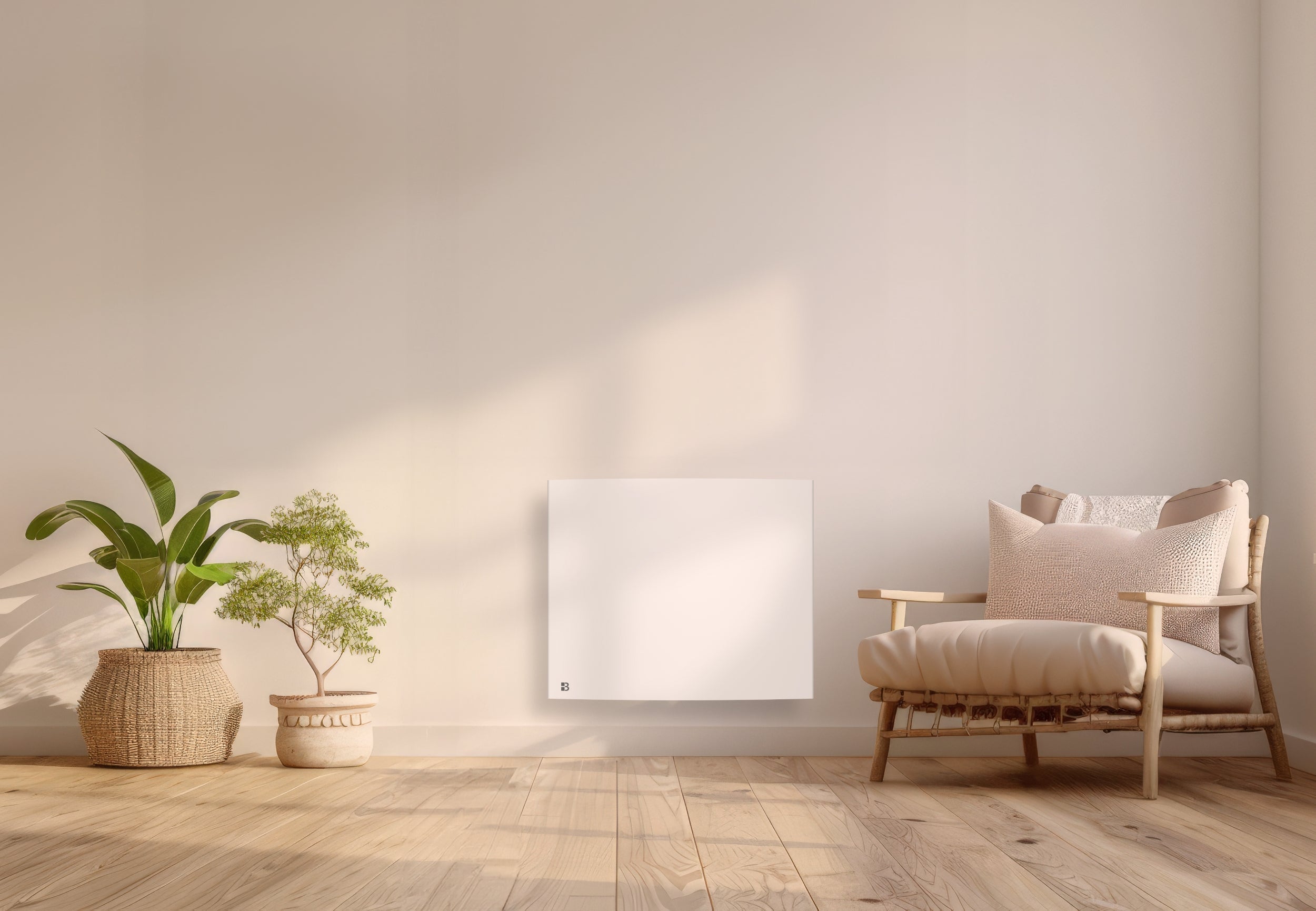 Radiatore elettrico fisso a inerzia secca in ghisa Besther BIA 1000W, orizzontale, bianco