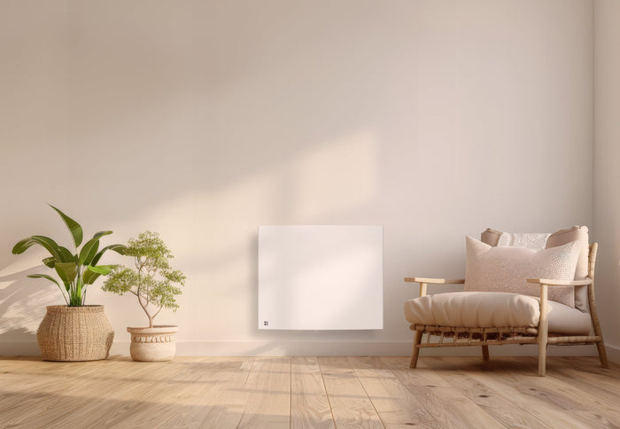 Radiatore elettrico fisso a inerzia secca in ghisa Besther BIA 1000W, orizzontale, bianco