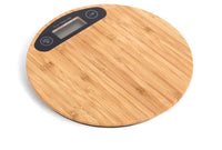 BILANCIA DIGITALE LCD PIATTO RIPIANO IN LEGNO FORMA TONDA 5 KG DA 1GR A 5KG