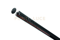 BINARIO SEZIONE TONDA 2 mt C/TAPPI CHIUSURA NERO