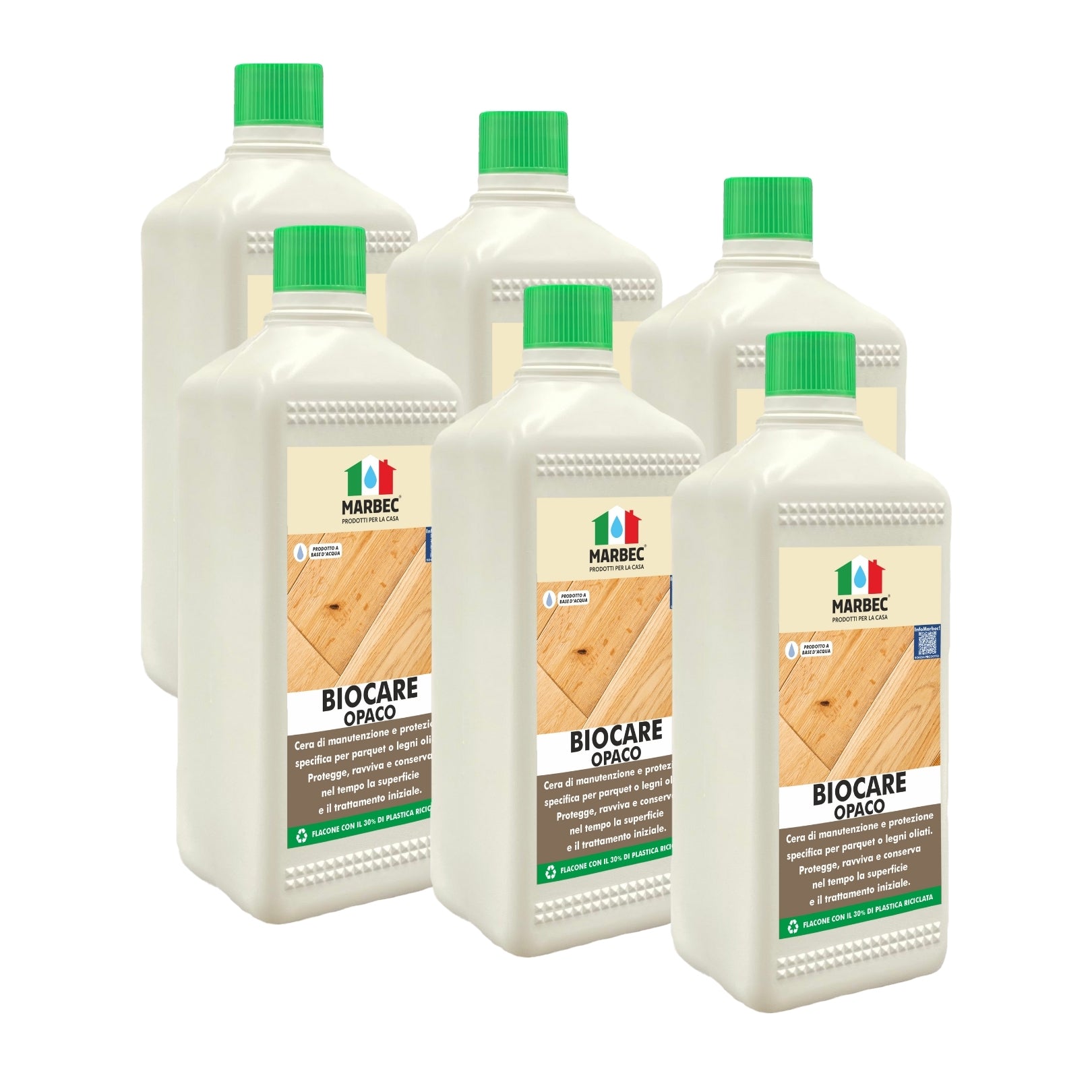 Cera per legno oliato BIOCARE OPACO   1LTx6Pz
