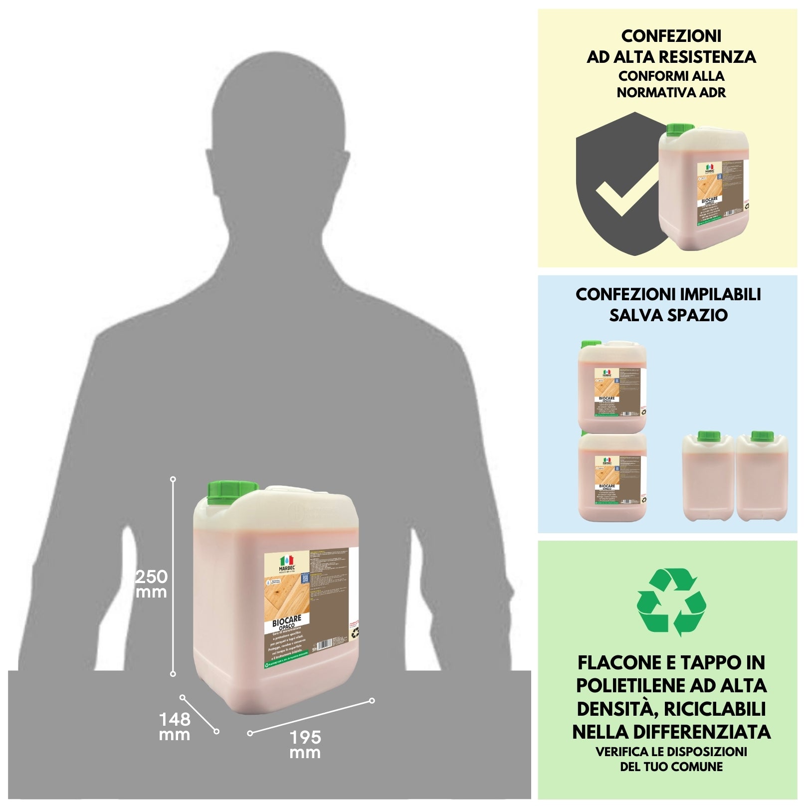 Cera per legno oliato BIOCARE OPACO   5LT