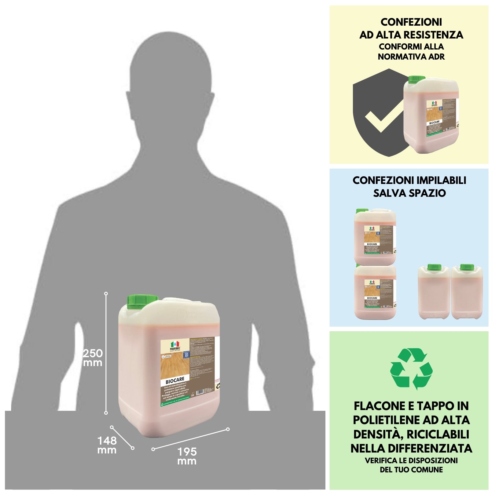 Cera per legno oliato BIOCARE   5LTx4Pz