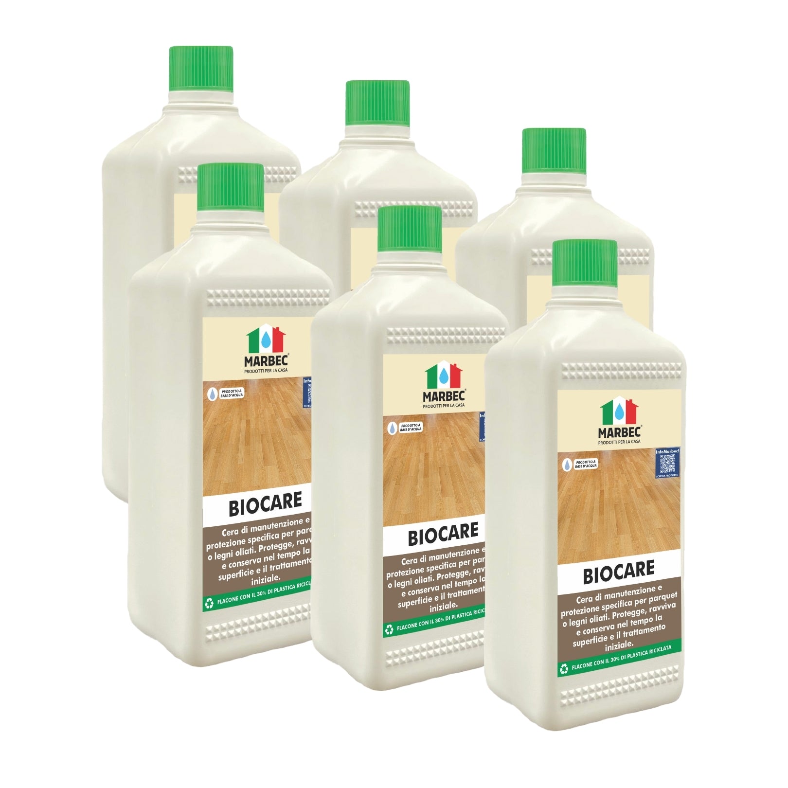Cera per legno oliato BIOCARE   1LTx6Pz
