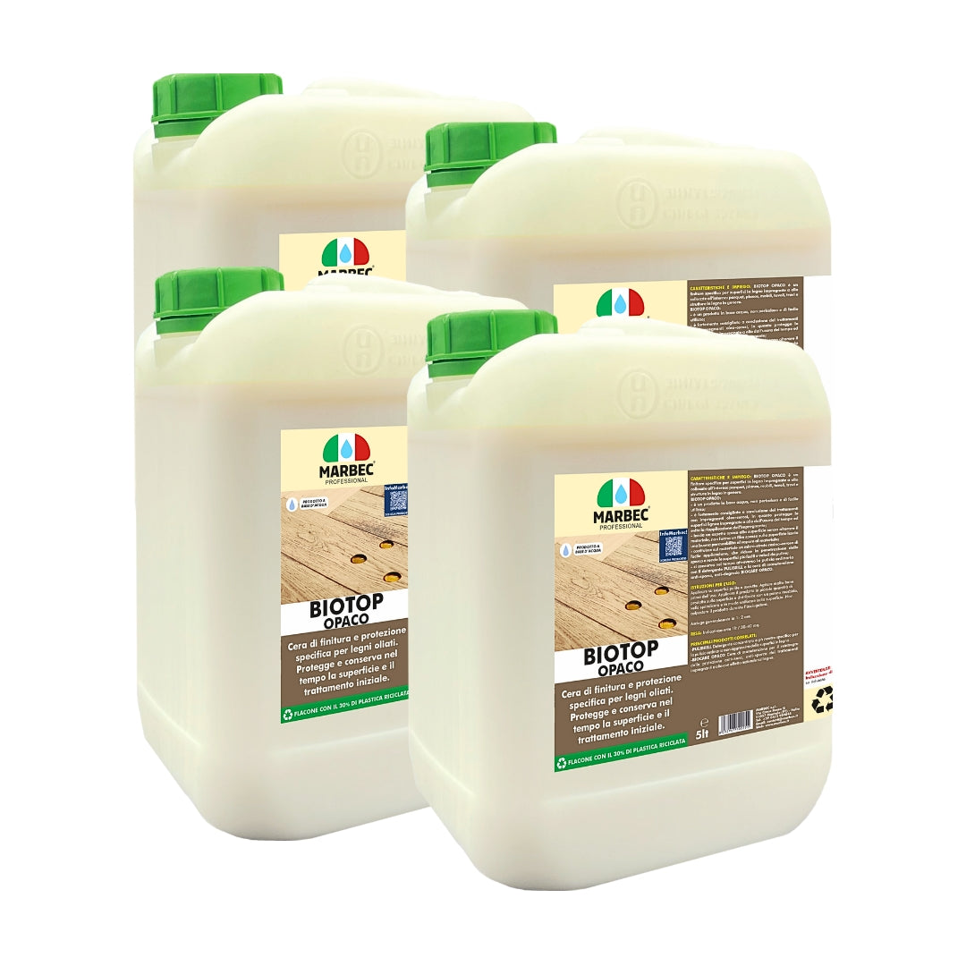 Cera per parquet BIOTOP OPACO   5LTx4Pz
