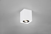 BISCUIT CUBO SPOT ORIENTABILE BIANCO + NERO L. 9,6 X 9,6CM H. 12,5CM 1 LUCE ATTACCO GU10