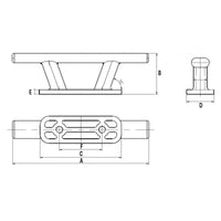 BITTA A GALLOCCIA INOX 316 MM.205