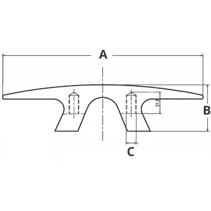 BITTA IN ACCIAIO INOX MM.158