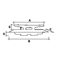 BITTA INOX 316 ABBATTIBILE MM.150