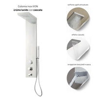 Colonna doccia ivon cascata bocca di erogazione per vasca e idro lombare *** finitura- cromo lucido, confezione 1