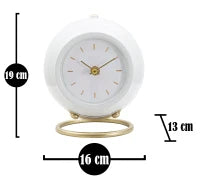 Orologio Da Tavolo Ball Bianco cm 16X13X19