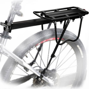 Hauler - Portapacchi Posteriore per Bici MTB da Reggisella Rack Universale con Catarifrangente in Metallo Nero