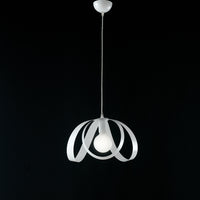 Sospensione Moderna 1 Luce Ferro Laccato Bianco Serie Piovra