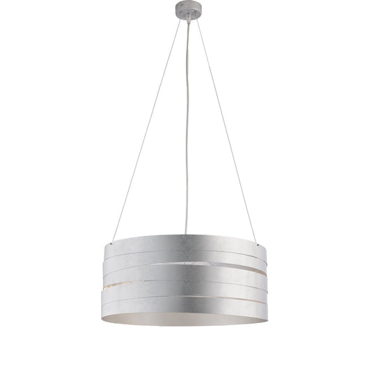 Sospensione Moderna 3 Luci Mambo Fasce Circolari Ferro Argento