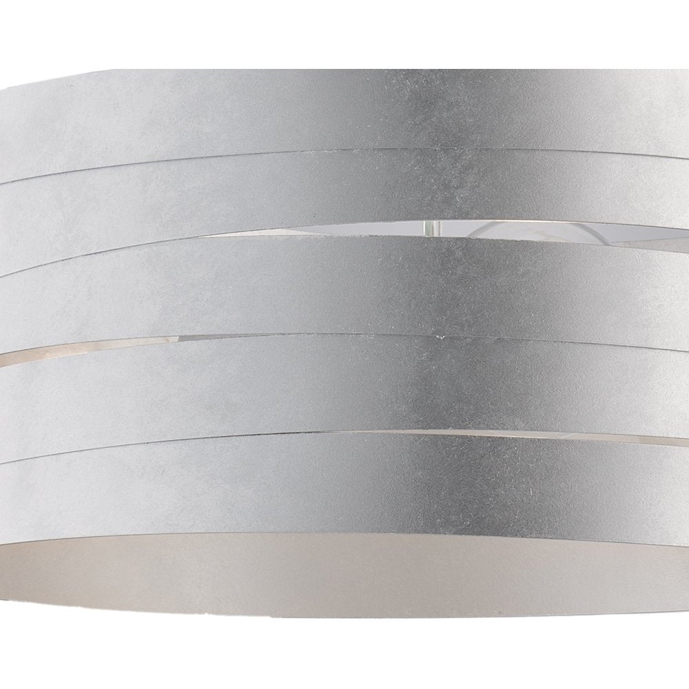 Sospensione Moderna 3 Luci Mambo Fasce Circolari Ferro Argento