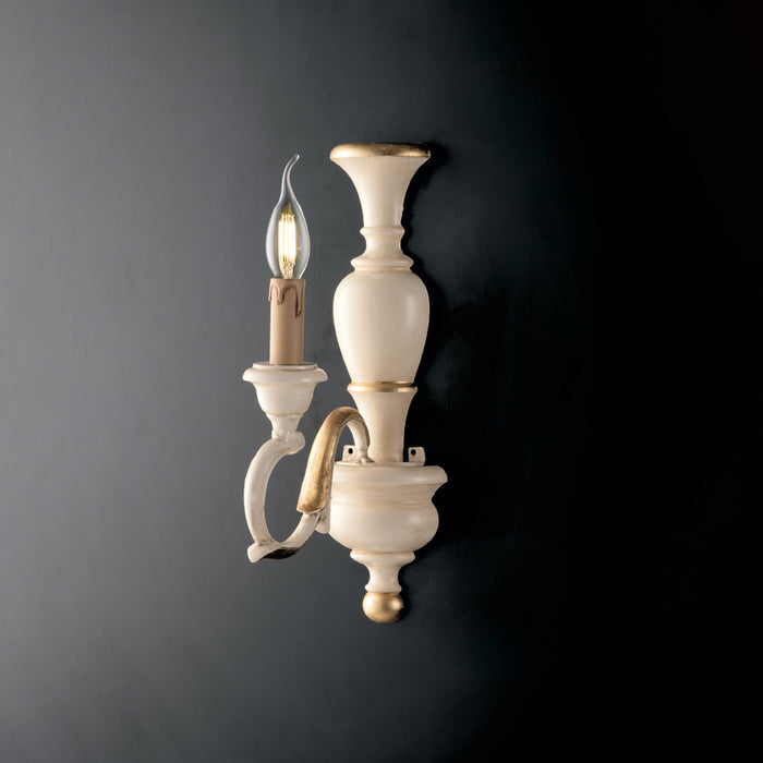 Fiorenza Applique in legno avorio e foglia oro 1 luce .12 P.21 BL172-AP1-AV