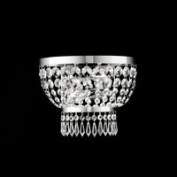 Mozart Applique in ferro e ottone cromato con strass 2 luci .27 P.14 BL189-AP2-CR