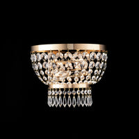 Mozart Applique in ferro e ottone dorato con strass 2 luci .27 P.14 BL189-AP2-OR