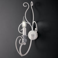 Applique Classico Contemporaneo Shabby Chic Bianco Vintage 1 Luce Chimera