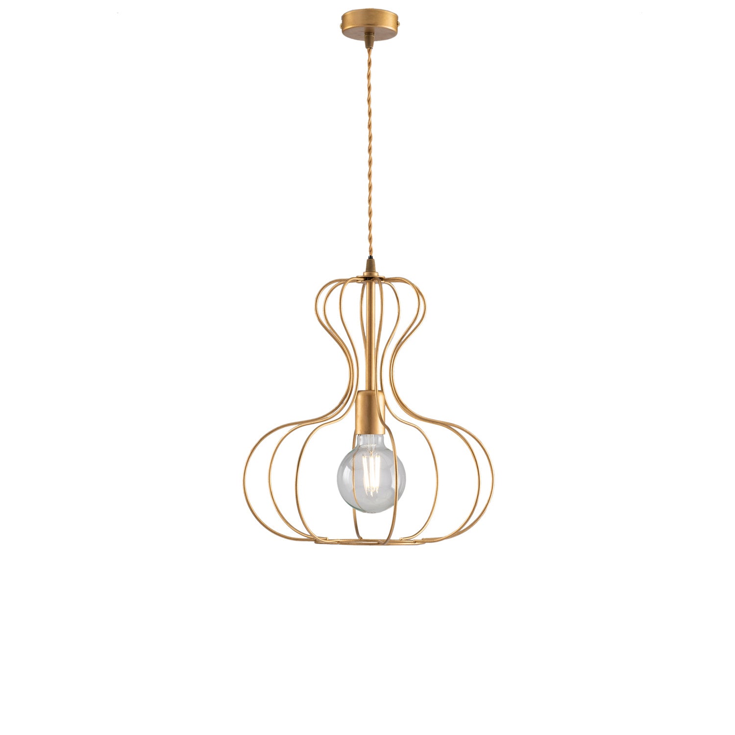 Sospensione Industrial Titty 1 Luce Ferro Laccato Oro