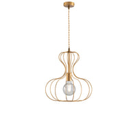 Sospensione Industrial Titty 1 Luce Ferro Laccato Oro