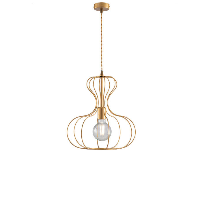 Sospensione Industrial Titty 1 Luce Ferro Laccato Oro