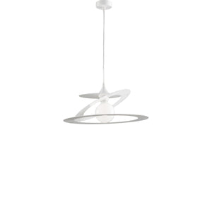 Sospensione Moderna Geko 1 Luce Ferro Taglio Laser Bianco