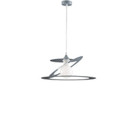 Sospensione Moderna Geko 1 Luce Ferro Taglio Laser Grigio