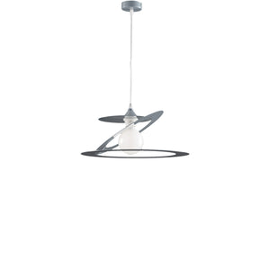 Sospensione Moderna Geko 1 Luce Ferro Taglio Laser Grigio