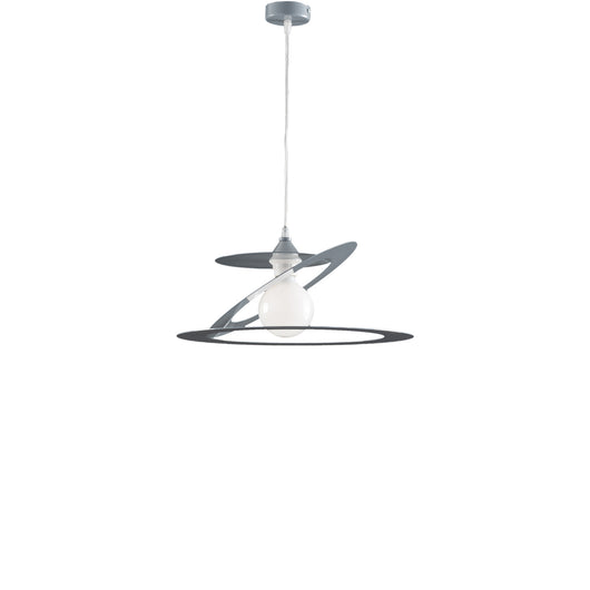 Sospensione Moderna Geko 1 Luce Ferro Taglio Laser Grigio