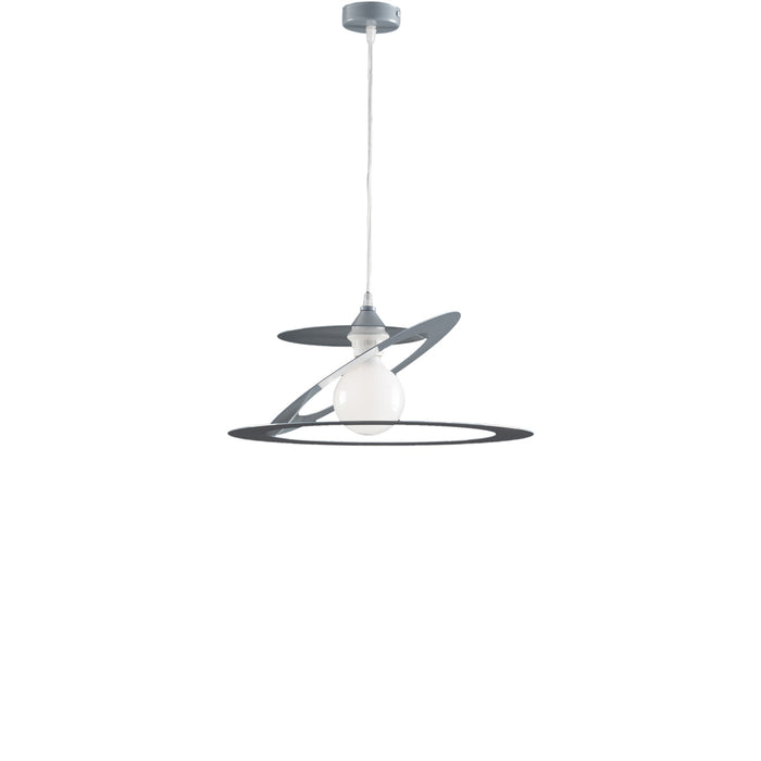 Sospensione Moderna Geko 1 Luce Ferro Taglio Laser Grigio