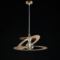 Sospensione Moderna 1 Luce Ferro Taglio Laser Oro Serie Geko