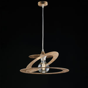 Sospensione Moderna 1 Luce Ferro Taglio Laser Oro Serie Geko